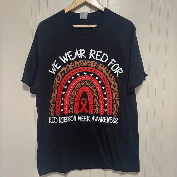 Red Ribbon Week T shirt-unisex XL - Picture 1 of 4